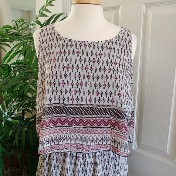 Robert Louis Pattern Print Maxi Dress Medium - Picture 2 of 8